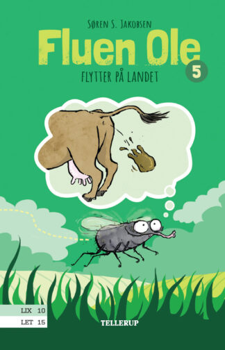 fluen ole flytter på landet er den femte bog i serien om fluen ole. fluen ole vil gerne ud og lugte til ko-lort. børnebogsserie fra ca. 5 år.