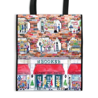 A Day at the Bookstore Reusable Shopping Bag (Michael Storrings)