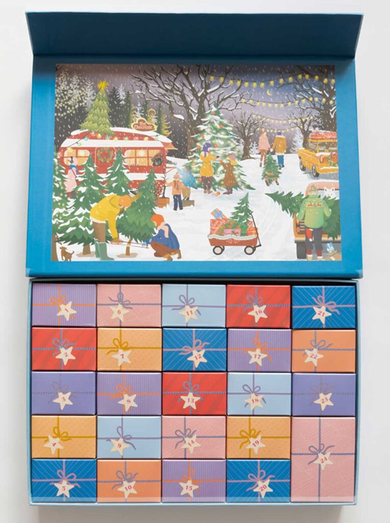 "CHRISTMAS TREES & SNOWFLAKES" - Julekalender med puslespil (1.000 BRIKKER)